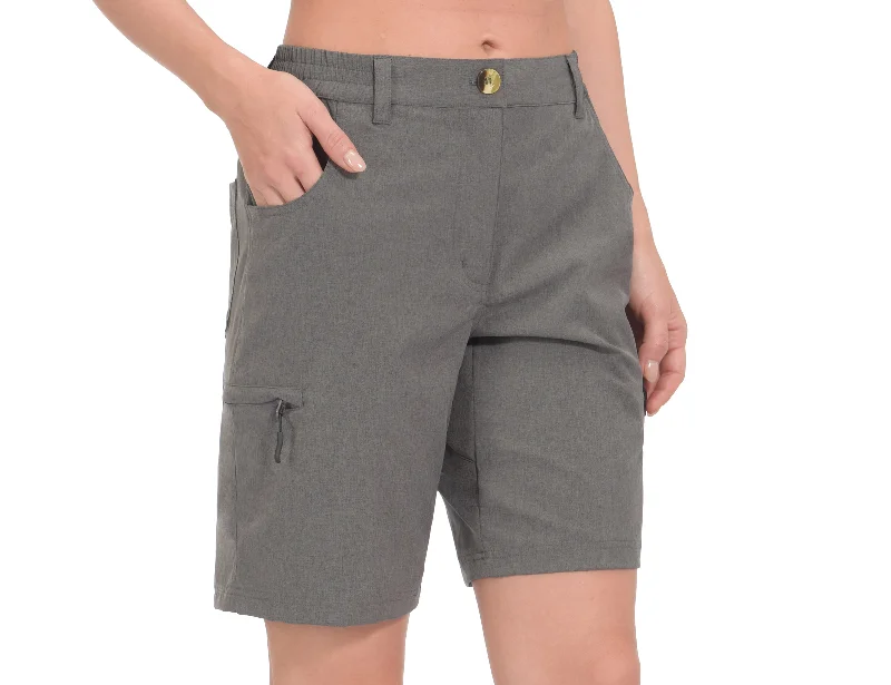 Women's 9 Inch Inseam, Lightweight Golf Shorts with Zippered Pockets