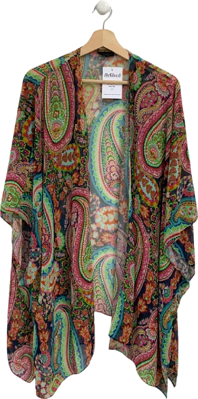 Live Unlimited Multicolour Paisley Print Kimono UK XXL