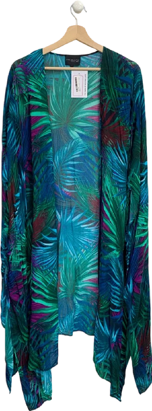 Live Unlimited Multicoloured Tropical Print Kimono UK 28