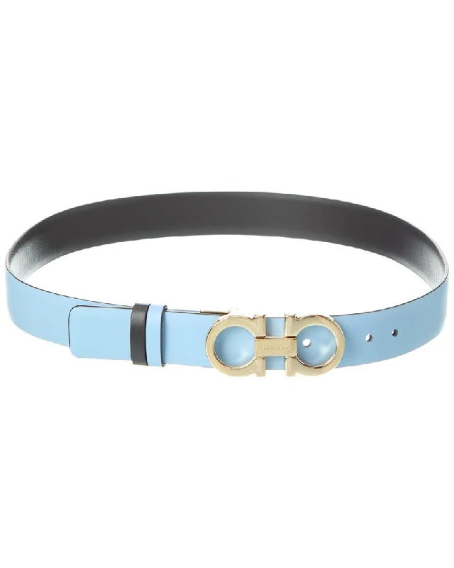 Ferragamo Gancini Reversible & Adjustable Leather Belt