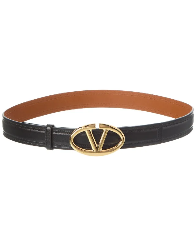 Valentino VLogo Moon Leather Belt