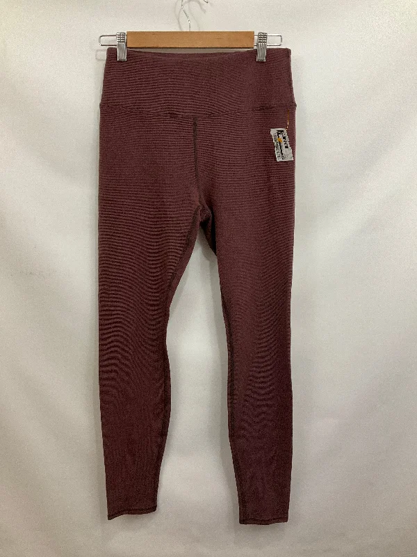 Athletic Leggings By Alo In Brown, Size: L