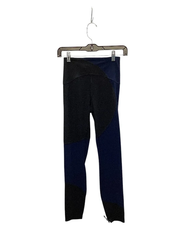 Athletic Leggings By Lululemon In Black & Blue, Size: 4