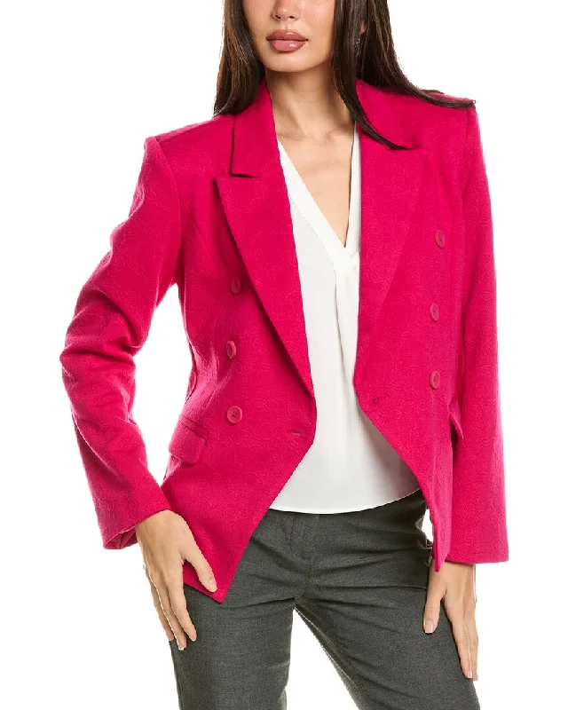 Badgley Mischka Chain Lock Jacquard Blazer