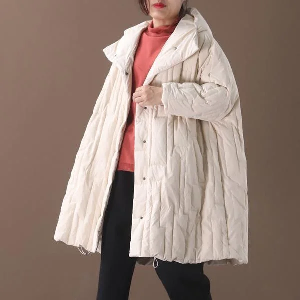 Hooded Down Coats Winter New Pockets Korean Style Female Down Coats