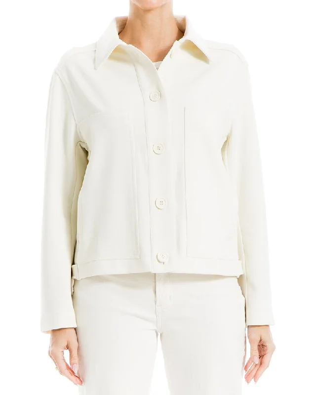 Max Studio Cropped Boyfriend Shirt